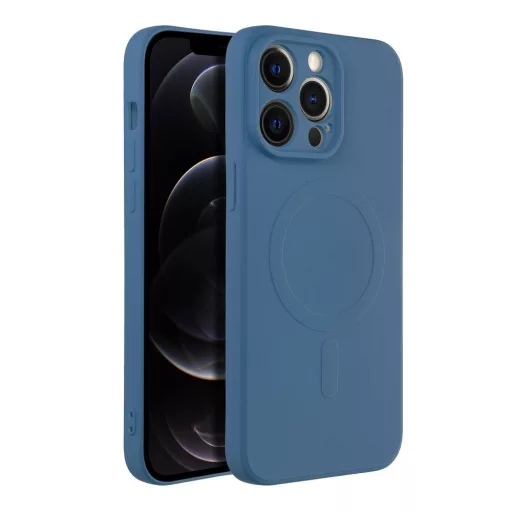 SILICONE MAG COVER Magsafe kompatibilis tok iPhone 14 Pro Max kék