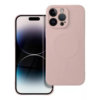   SILICONE MAG COVER Magsafe kompatibilis tok iPhone 14 Pro Max rózsaszín
