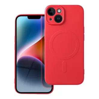 SILICONE MAG COVER Magsafe kompatibilis tok iPhone 14 piros
