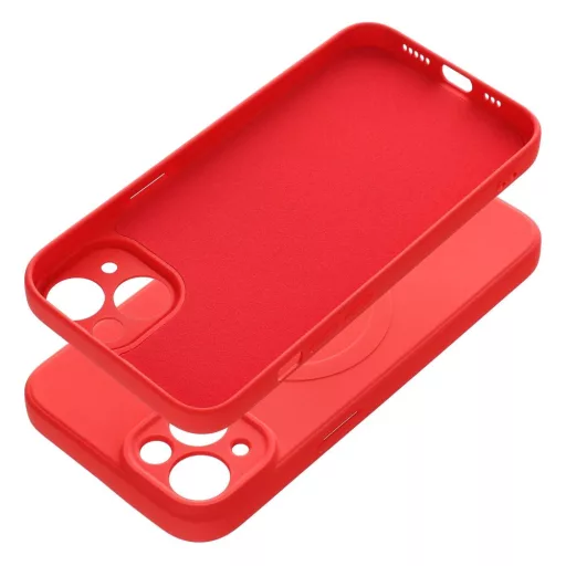 SILICONE MAG COVER Magsafe kompatibilis tok iPhone 14 piros