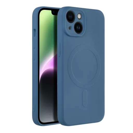 SILICONE MAG COVER Magsafe kompatibilis tok iPhone 14 kék