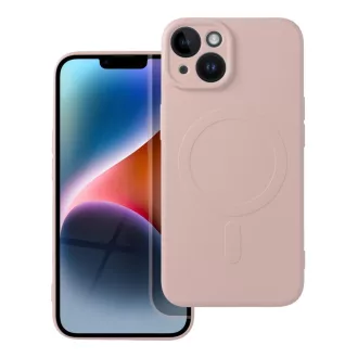   Silicone Mag Cover tok iPhone 14 MagSafe kompatibilis rózsaszín