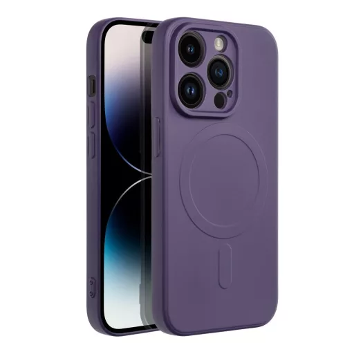 Silicone Mag Cover tok iPhone 14 PRO MagSafe kompatibilis sötétlila