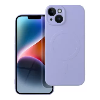 SILICONE MAG COVER Magsafe kompatibilis tok iPhone 14 lila
