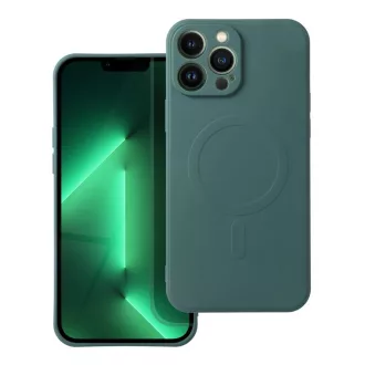   SILICONE MAG COVER Magsafe kompatibilis tok iPhone 13 Pro army zöld