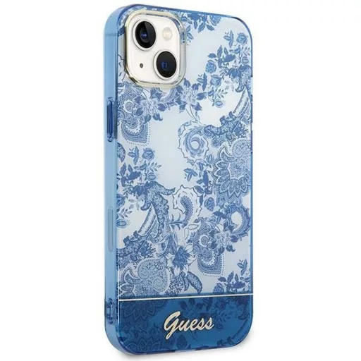 GUESS tok iPhone 14 Plus GUHCP14MHGPLHB (IML Electro Cam TDJ) kék
