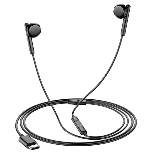 USB-C Vezetékes fülhallgató Hoco M93 fekete