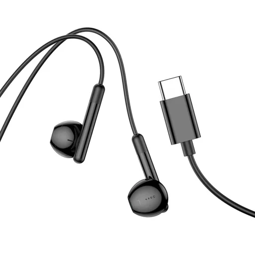 USB-C Vezetékes fülhallgató Hoco M93 fekete