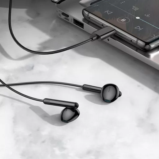 USB-C Vezetékes fülhallgató Hoco M93 fekete