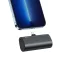 Veger powerbank PlugOn (W0556P) PD QC3.0 3A 20W 5000 mAh beépített Lightning csatlakozóval fekete