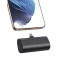 Veger powerbank PlugOn (W0556/V0556) PD QC3.0 3A 20W 5000 mAh beépített USB-C csatlakozóval fekete