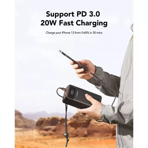 Powerbank Veger Tank Lite (W5001) PD QC3.0 5A 22,5W 50000 mAh black