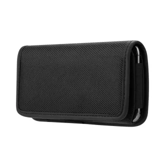   OXFORD univerzális telefontok vízszintes 2-es modell iPhone 6 / 7 / 8 / 12 mini / 13 mini / Samsung A40 / S5 fekete