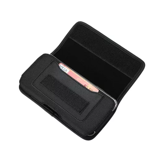 OXFORD univerzális telefontok vízszintes 2-es modell iPhone 6 / 7 / 8 / 12 mini / 13 mini / Samsung A40 / S5 fekete