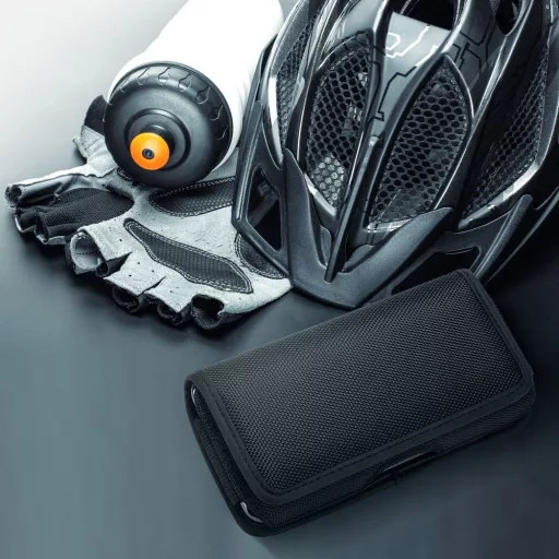 OXFORD univerzális telefontok vízszintes 4-es modell iPhone 13 Pro Max / Samsung S21 Ultra / Xiaomi 12 Ultra fekete