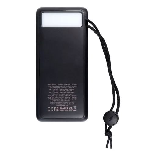 Veger Tank Boost (W5001C) powerbank PD QC3.0 5A 130W 56000 mAh Fekete