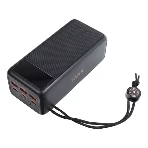 Veger Tank Boost (W5001C) powerbank PD QC3.0 5A 130W 56000 mAh Fekete