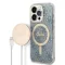 GUESS set iPhone 14 Pro Magsafe kompatibilis GUBPP14LH4EACSB (Bundle Pack / Case + Charger / 4G) arany kék