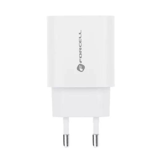 Forcell F-Energy hálózati töltő USB-C + USB-A QC4.0 PD 3A 30W TFK-TC-30WPD fehér