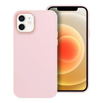Frame tok iPhone 12 / 12 PRO púderrózsaszín