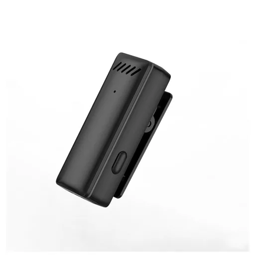 Vezeték nélküli csíptetős mikrofon USB-C töltőtokkal S11 fekete