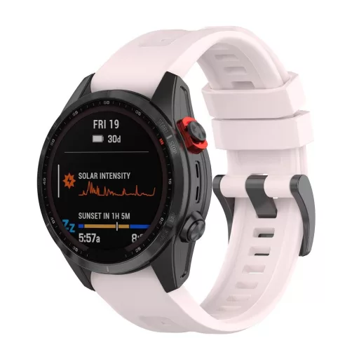 Szilikon szíj GARMIN FENIX 3 / 3HR / 5X / 6X / 6X Pro / 7X / 7X Pro rózsaszín