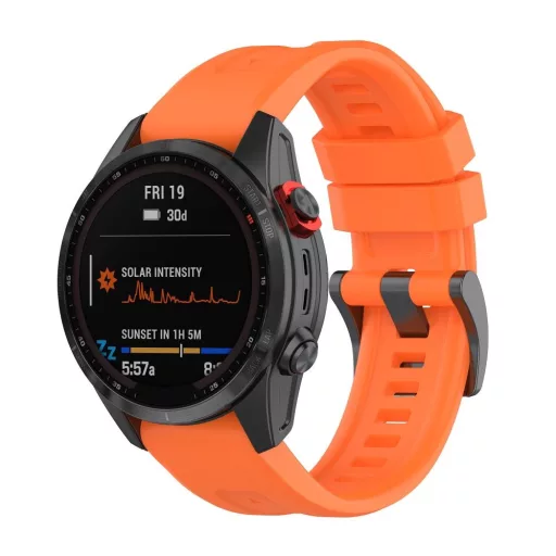 Szilikon szíj GARMIN FENIX 3 / 3HR / 5X / 6X / 6X Pro / 7X / 7X Pro narancs