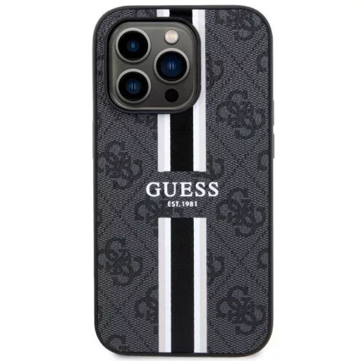 GUESS tok iPhone 14 Pro Max Magsafe kompatibilis GUHMP14XP4RPSK (4G Printed Stripes) fekete