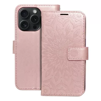 Mezzo Flip tok iPhone 15 Pro mandala rozéarany