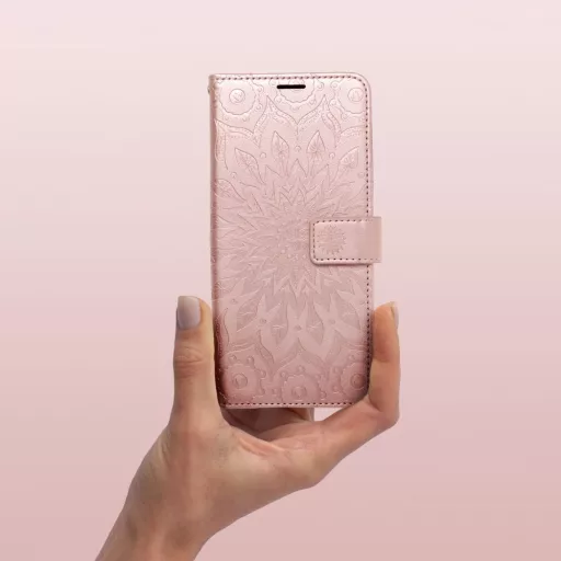 Mezzo Flip tok iPhone 15 Pro Max mandala rozéarany