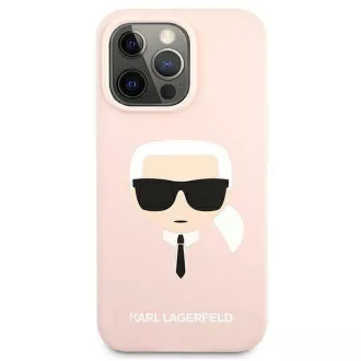   KARL LAGERFELD tok iPhone 13 Pro KLHCP13LSLKHLP (Silicone K. Head) light rózsaszín