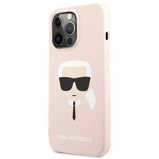 KARL LAGERFELD tok iPhone 13 Pro KLHCP13LSLKHLP (Silicone K. Head) light rózsaszín