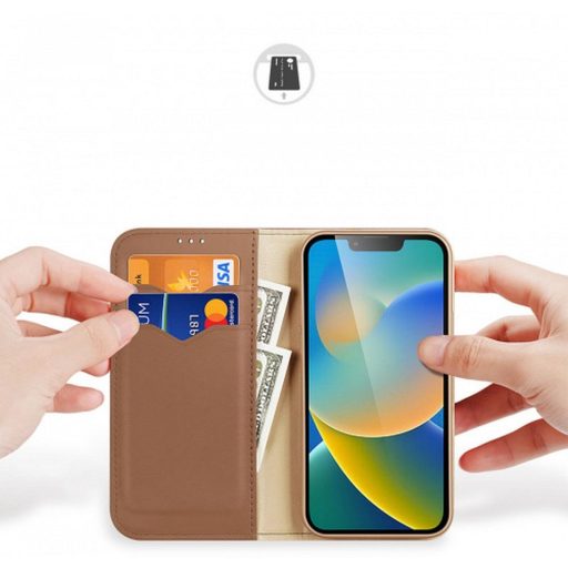 DUX DUCIS HIVO Flip tok iPhone 15 barna