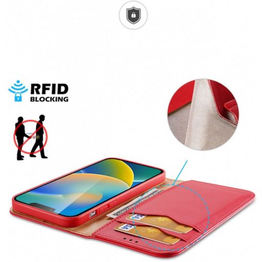 DUX DUCIS HIVO Flip tok iPhone 15 Plus piros