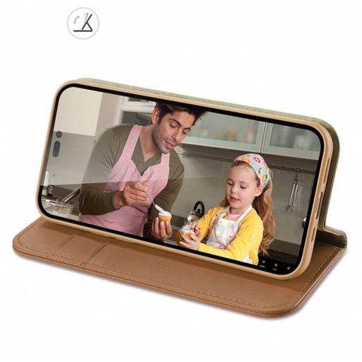 DUX DUCIS HIVO Flip tok iPhone 15 Pro barna