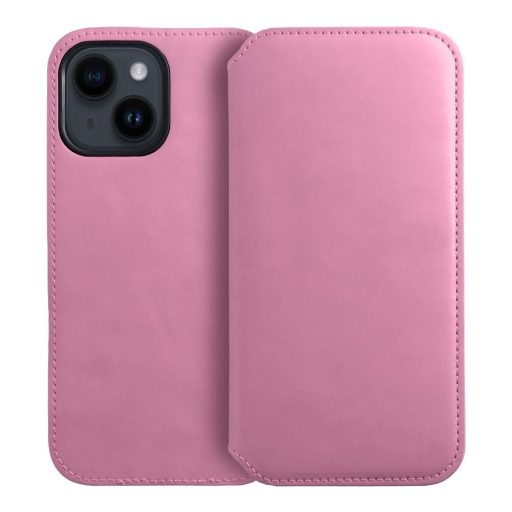 DUAL POCKET Flip tok iPhone 15 Plus rózsaszín