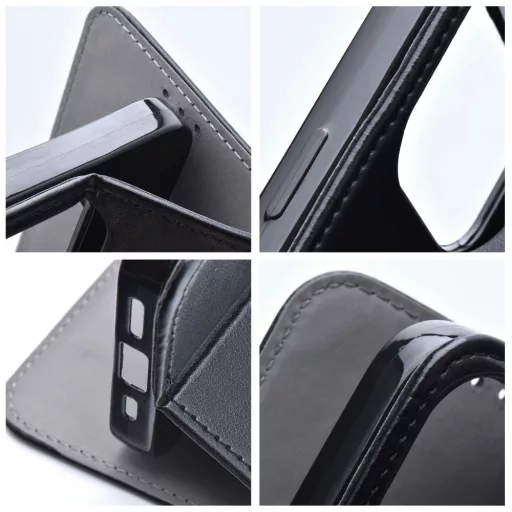SMART MAGNETO Flip tok iPhone 15 Pro Max fekete