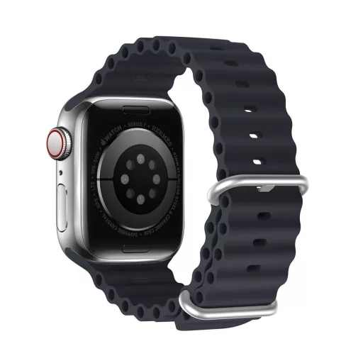 DUX DUCIS OCEAN WAVE szilikon szíj Apple Watch 38 / 40 / 41 mm grafit
