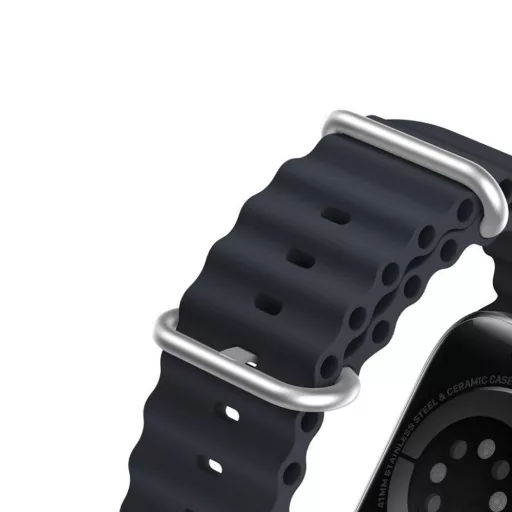 DUX DUCIS OCEAN WAVE szilikon szíj Apple Watch 38 / 40 / 41 mm grafit