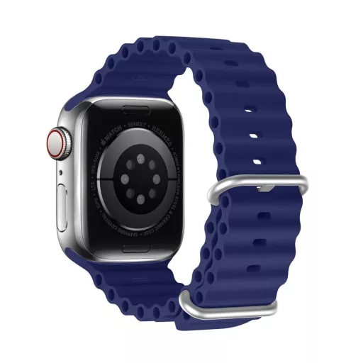 DUX DUCIS OCEAN WAVE szilikon szíj Apple Watch 42 / 44 / 45 mm kék