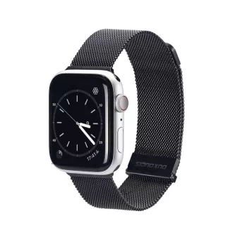   DUX DUCIS MILANESE mágneses rozsdamentes acél szíj Apple Watch 38 / 40 / 41 mm fekete