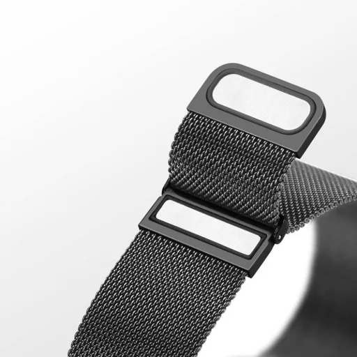 DUX DUCIS MILANESE mágneses rozsdamentes acél szíj Apple Watch 38 / 40 / 41 mm fekete