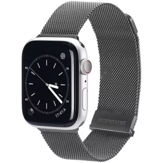   DUX DUCIS MILANESE mágneses rozsdamentes acél szíj Apple Watch 38 / 40 / 41 mm szürke