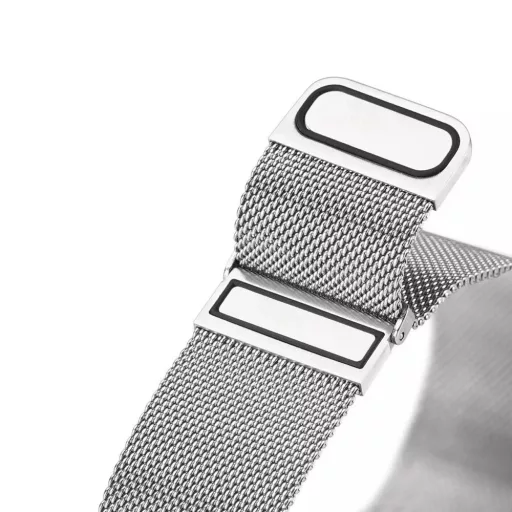 DUX DUCIS MILANESE mágneses rozsdamentes acél szíj 20 mm ezüst