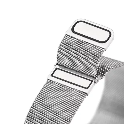 DUX DUCIS MILANESE mágneses rozsdamentes acél szíj 22 mm ezüst