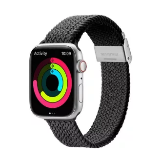   DUX DUCIS MIXTURE II rugalmas fonott szíj Apple Watch 42 / 44 / 45 mm fekete