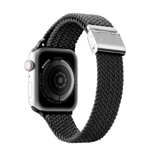 DUX DUCIS MIXTURE II rugalmas fonott szíj Apple Watch 42 / 44 / 45 mm fekete