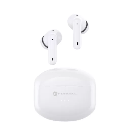 Forcell F-Audio vezeték nélküli fülhallgató Clear Sound TWS fehér