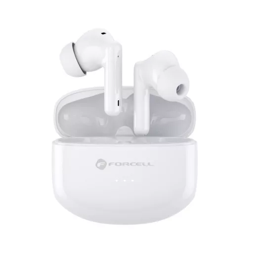 Forcell F-Audio vezeték nélküli fülhallgató Clear Sound TWS fehér