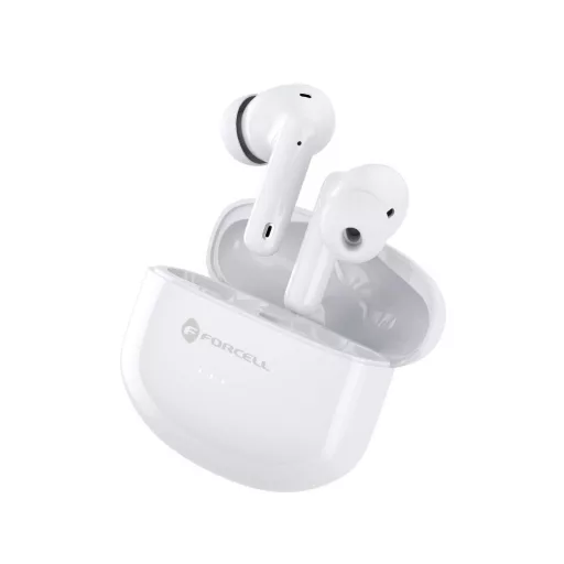 Forcell F-Audio vezeték nélküli fülhallgató Clear Sound TWS fehér